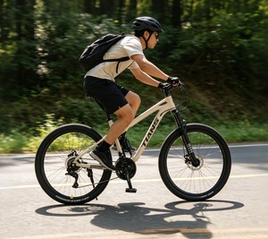 Bicicleta de Montaña con Frenos de Disco, Acero de Alto <span class=keywords><strong>Carbono</strong></span>, 21 Velocidades, <span class=keywords><strong>Suspensión</strong></span> <span class=keywords><strong>Doble</strong></span> para Todo Terreno/Trail/Descenso, 24, 26, 27.5, <span class=keywords><strong>29</strong></span> Pulgadas - Product Image 2