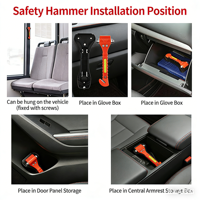 Multifunctional 2-in-1 Car Safety Hammer - Emergency Escape Tool, Window Breaker & Solid Rescue Hammer for Vehicles