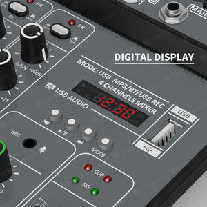<span class=keywords><strong>Mini</strong></span> mezclador de Audio CLAVAX profesional 48V Phantom Power <span class=keywords><strong>Mini</strong></span> mezclador Usb interfaz de Audio portátil de 4 canales - Product Image 2