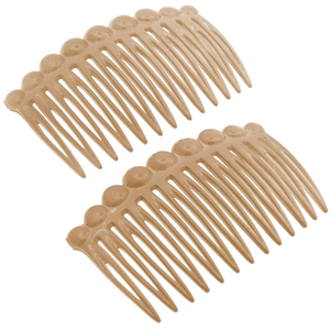 <span class=keywords><strong>Camila</strong></span> CP2892/2 peine lateral de pelo francés Material de acetato estilo europeo americano pequeño redondeado Beige decorativo moño de mujer - Product Image 1