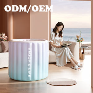 Baignoire gonflable en PVC personnalisée en usine baignoire pliante avec <span class=keywords><strong>pompe</strong></span> à air intégrée 85cm x 70cm - Product Image 4