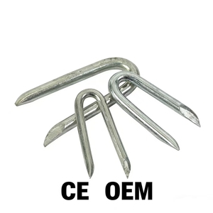 Clous en U galvanisés, fabrication OEM disponible, clous en U robustes pour la fixation <span class=keywords><strong>de</strong></span> clôtures en grillage métallique, vente en gros - Product Image 2