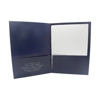 Personnalisation professionnelle gratuite : Dossier de présentation scolaire et de bureau avec fente pour cartes de visite, impression UV, marque
