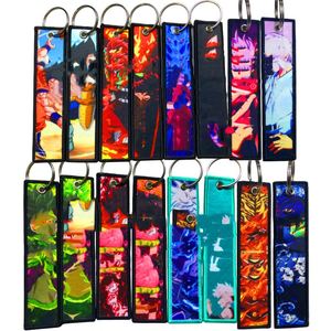 <b>Custom</b> Woven Embroidery Logo Jdm Cute Cartoon Fabric Jet Tag Keyring Keychain Sublimation Anime <b>Key</b> Chain - Product Image 1