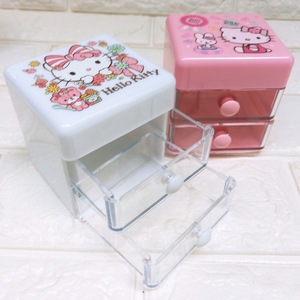 R1051 Mini Scatola Portaoggetti a Due Livelli con 2 Cassetti, Organizzatore da Scrivania per Camera da Letto di Bambini/Ragazzi e Studio - Product Image 1