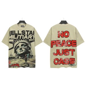 Camisetas Helly de Alta Calidad, Estilo Hip Hop, Vintage, con Letras, Antibacterianas, de Gran Gramaje, Streetwear, Oversize, Unisex - Product Image 6