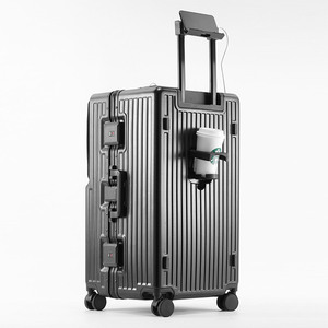 20" Luxury Durable 4-Wheel Hard Shell Carry-On Luggage with Front Opening & USB Charging TSA Lock Direct Manufacturer Wholesale
