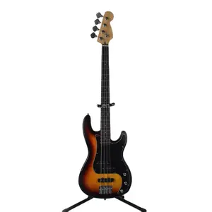 ZLG Manufacturer Supply Oem Custom Design Cheap Bright Body Paint Electric P Bass 4 string sunburst color