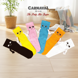 One-Size Nylon <b>Magnetic</b> <b>Socks</b> for Girls Breathable Jacquard Printed Design with Custom Logo for Daily Use in Spring Season - Product Image 2
