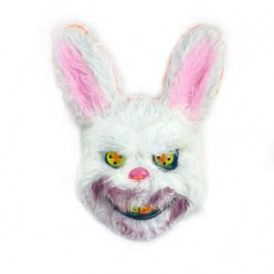 Masques de Fête d'Halloween Lumineux à LED en Peluche <span class=keywords><strong>Lapin</strong></span> et Ours <span class=keywords><strong>Horreur</strong></span> pour Carnaval, Vente en Gros, Meilleure Vente - Product Image 1