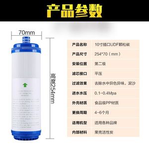 Cartucho de filtro de agua de carbón activado granular Udf de 10 pulgadas para máquina de agua pura - Product Image 2