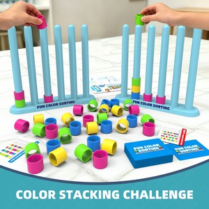 Anillos Apilables de Colores, Juguete Educativo Electrónico de Plástico para Niños Pequeños y Preescolares, Juego de Carreras y Emparejamiento para Dos Jugadores - Product Image 3