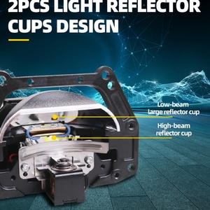 Sanvi LK8 Auto <b>LED</b> Lighting System 3.0 Inch <b>Led</b> Headlight <b>Projector</b> with Square Lens Car Accessories Low Price - Product Image 3