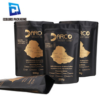 Sachet Doypack à valve et fermeture éclair, sans BPA, de qualité supérieure, à faible MOQ, de qualité alimentaire, imprimé sur mesure, pour café, protéines et grains torréfiés
