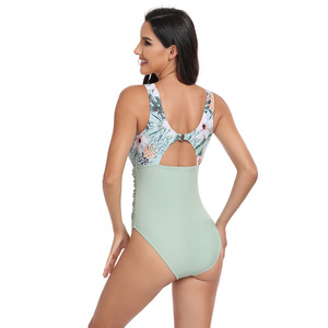 Maillot de bain une pièce pour femmes, imprimé floral, séchage rapide, pour la natation et les sports nautiques, taille adulte - Product Image 4
