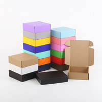 Boîte d'expédition en carton ondulé avec revêtement UV gaufré, blanc, bleu, rose, logo personnalisé pour emballage cadeau, cosmétique, boîte en papier
