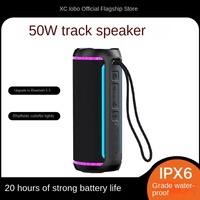 XDOBO Enceinte sans fil à basses profondes 50W BT5.3 IPX6 étanche, audio large bande, contrôle par application, autonomie 20H, TF AUX, utilisation en extérieur