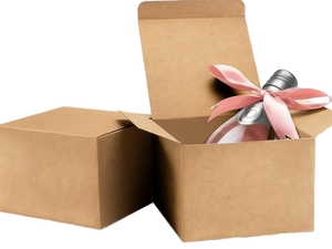 ValBox 5x5x3.5 Brown Kraft Paper Gift <b>Boxes</b> 20 PCS <b>Lids</b> <b>Small</b> Bridesmaid Wedding Crafting Recyclable Easy Assemble <b>with</b> Ribbon - Product Image 1