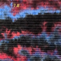Recyclé 144F Polyester Tie Dyed Rayé Similaire Lapin Cheveux Motif Automne Hiver Tissu Brosse Velours Polaire Tissu
