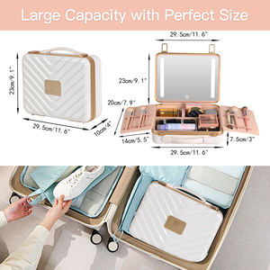 OBOX Trousse <span class=keywords><strong>de</strong></span> maquillage professionnelle Sac <span class=keywords><strong>de</strong></span> beauté souple Étui <span class=keywords><strong>de</strong></span> <span class=keywords><strong>train</strong></span> avec fermeture éclair Étui à cosmétiques à la mode Prix compétitif juste pour le voyage - Product Image 6