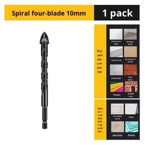 <span class=keywords><strong>Foret</strong></span> à carrelage en alliage dur, haute dureté, spécial verre, béton, <span class=keywords><strong>foret</strong></span> à quatre lames King Twist, 5-12 mm - Product Image 3