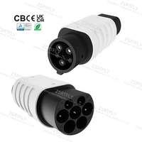 Adaptateur EV Type 2 vers Type 1, norme européenne 32A, adaptateur de charge EV pour véhicules électriques Type 1