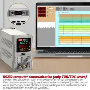 Fuente de Alimentación CC Digital Programable Lineal Ajustable TASI TDB605 60V 5A, Entrada 110V para Uso Industrial, Conexión RS232 USB a PC - Product Image 6