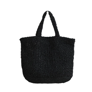 Nouvelle grande capacité papier paille femmes sac écologique paille sacs de plage filles rayure sacs fourre-tout - Product Image 2