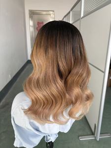 วิกผมแท้แบบ HD13x6 ขนาด 6*9 นิ้ว  แบบ Balayage Ombre  พร้อมเชือกผูกผมเสริมความแข็งแรง  ผูกปมแบบ Pre Bleached Knots สำหรับขายต่อ - Product Image 2