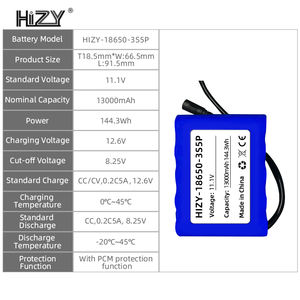 Высокое качество <span class=keywords><strong>18650</strong></span> перезаряжаемая литиевая 11,1 В 13000 мАч литий-ионный аккумулятор - Product Image 2