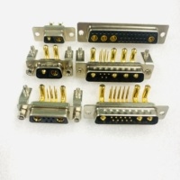 Venta caliente Hongsheng de alta corriente de 180 grados de salida recta D-SUB macho hembra chapado en oro DB Socket componentes electrónicos
