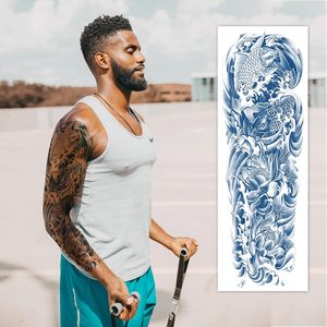 Bán vĩnh viễn hình xăm dán hình xăm không thấm nước với hổ sư tử Sói vẻ đẹp trưởng sọ chéo thiết kế tạm thời - Product Image 4