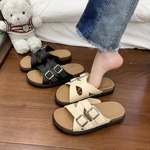 <span class=keywords><strong>Sandales</strong></span> tongs pour femmes, grandes tailles, tendance, à bout ouvert, à semelle épaisse, confortables, à semelle souple, pour l'intérieur et l'extérieur, plage - Product Image 3