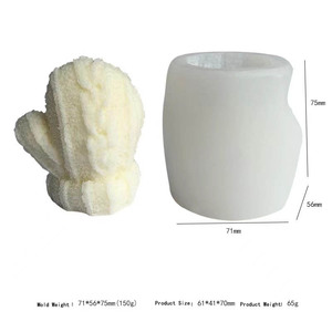 Noël Silicone Bougie Moule Gants De Noël Silicone Moule Cire De Soja Silicone Moule Mitaines De Noël Déco - Product Image 5