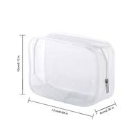 Trousse de maquillage en PVC, sac de toilette Transparent, pochette de voyage avec fermeture éclair, pour cosmétiques