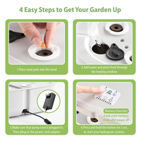 Smart klik tumbuh pod dalam ruangan taman, lampu tumbuh Led herbal taman sistem penumbuh hidroponik pot bunga dapur & penanam