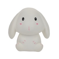 Jouet Squishy Lapin Blanc Mignon à Longues Oreilles en PU, à Remontée Lente, Anti-Stress pour Adultes, Vente en Gros Zhejiang
