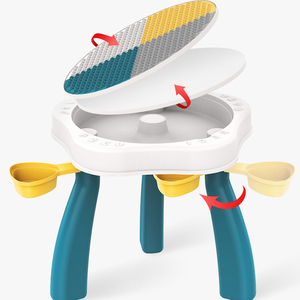Stem prescolare educativo 177 pezzi Building Blocks tavolo plastica Building Block giocattoli scrivania per bambini Set di giocattoli fai da te - Product Image 2