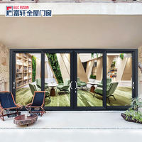 Fuson Construction coulissante en aluminium Portes en aluminium Fenêtres Verre à double vitrage Design graphique Portes coulissantes modernes en plexiglas