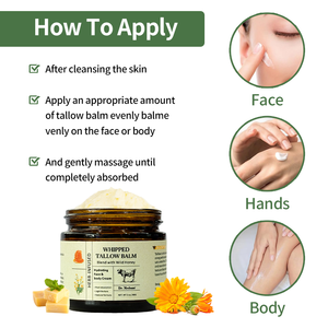 OEM 100% Natural Private Label Beef Tallow Balm Cream <strong>Grass</strong> Fed Organic Face &amp; Body Balm Lotion - Product Image 5