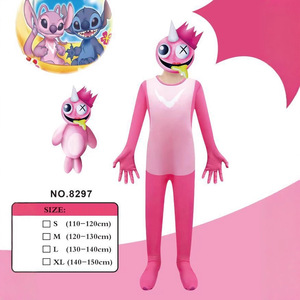 <b>Stitch</b> Bodysuit <b>Costume</b> For Kids Halloween Onesie Cartoon Animal Cosplay Spandex Full Body Suit - Product Image 2