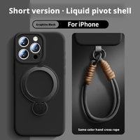 Support magnétique rotatif pour coque de téléphone portable 17 Pro Business Design avec trou de précision, couleur unie, finition givrée, et cordon