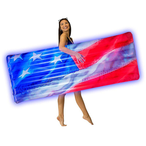 Flotteur de <span class=keywords><strong>piscine</strong></span> gonflable en PVC épaissi, étoiles et rayures, éclairé par LED, radeau de natation gonflable, <span class=keywords><strong>matelas</strong></span> pneumatique, salon, enfants, adultes - Product Image 1