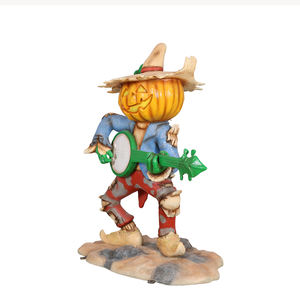 3D tamaño <span class=keywords><strong>grande</strong></span> Color Halloween carnaval fibra de vidrio calabaza espantapájaros jugando <span class=keywords><strong>Banjo</strong></span> - Product Image 2