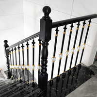 Rampe d'escalier moderne minimaliste en cristal noir et blanc, adaptée aux villas et appartements intérieurs, personnalisable