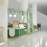 ONI Kiosque de restauration rapide personnalisé pour centre commercial, café, café, café, café, meubles avec éclairage LED, vente de jus de fruits