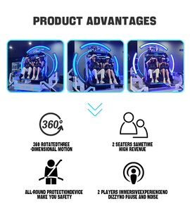 เก้าอี้เสมือนจริง EU VART Extreme Experience 720 องศา พร้อมเครื่องเล่นเกมจำลองการบิน 360 องศา 9D 360 - Product Image 3