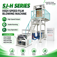 Machine de soufflage de film haute vitesse SJ-H60 FM1000 pour la production de sacs gilet de supermarché, sacs poubelle, et films HDPE/LDPE