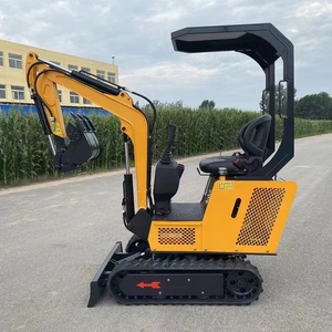 Mini-excavatrice jaune avec moteur et benne pour travaux de construction - Product Image 4