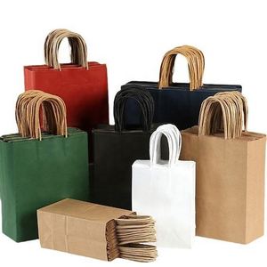 Hot Sale Custom Kraft Paper <b>Bag</b> Portable Lightweight Handle Shopping Paper <b>Bag</b> With Logo Printed - Product Image 4